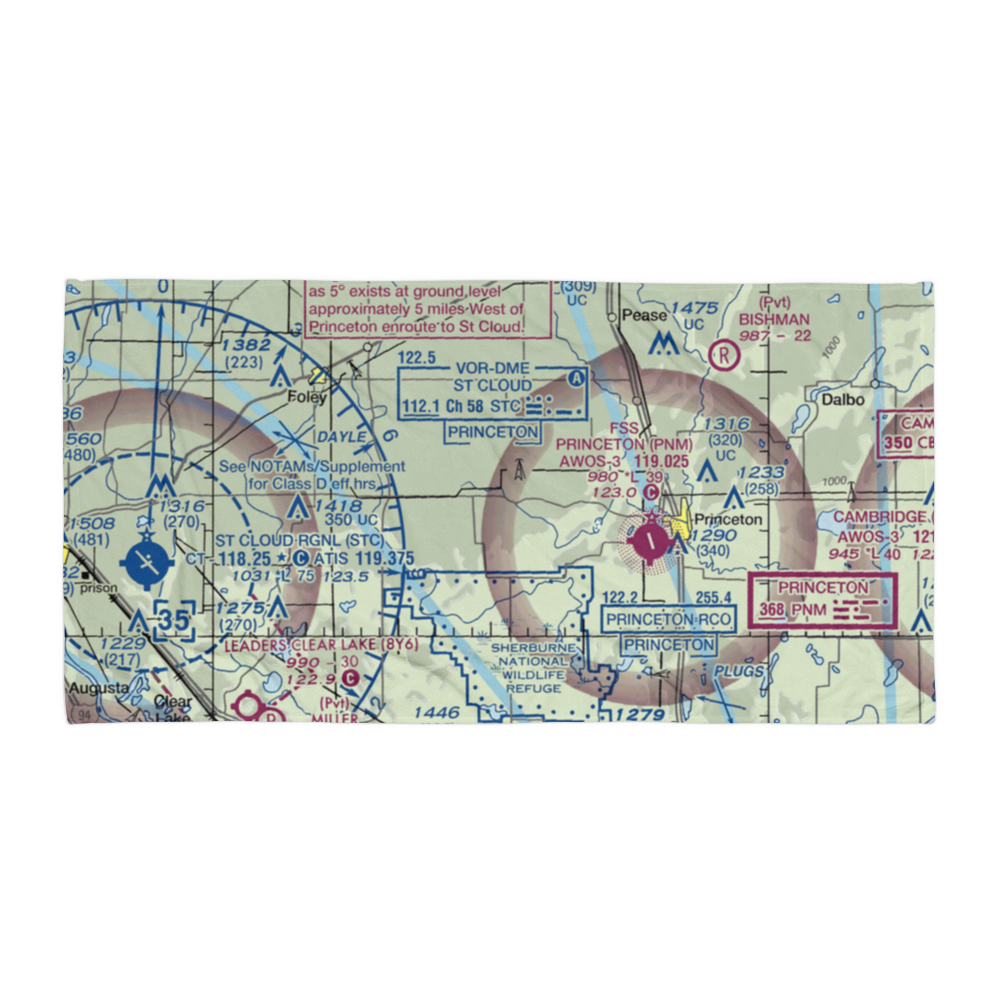 Minske Field (8MN6) VFR Sectional Towel 