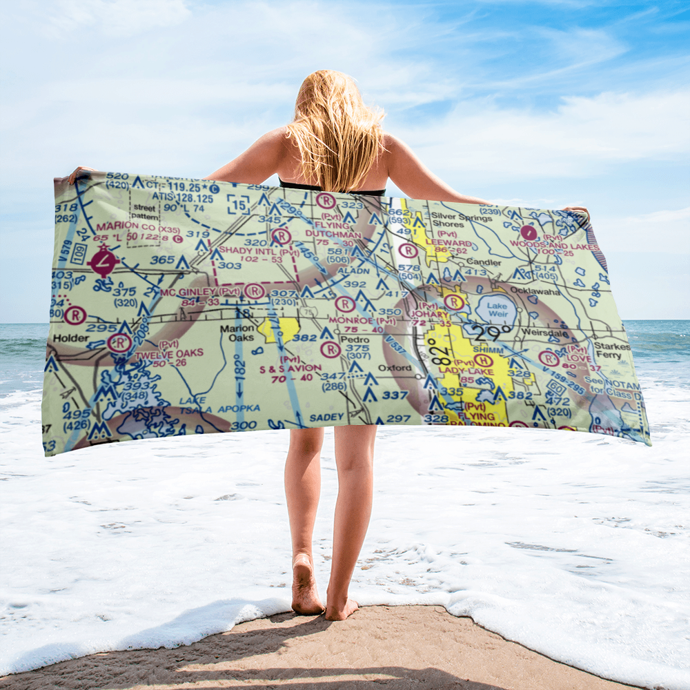 Monroe Airpark (2FA2) VFR Sectional Towel 