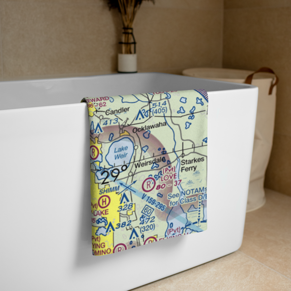 Monroe Airpark (2FA2) VFR Sectional Towel 