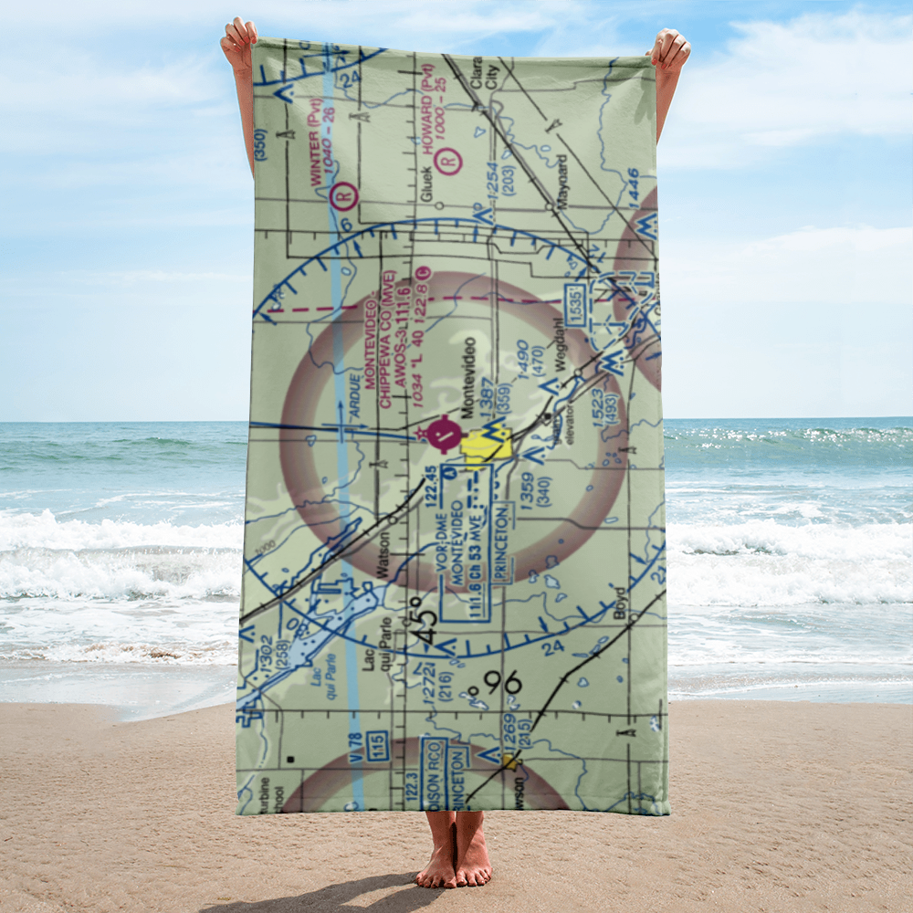 Montevideo Chippewa County Airport (MVE) VFR Sectional Towel 