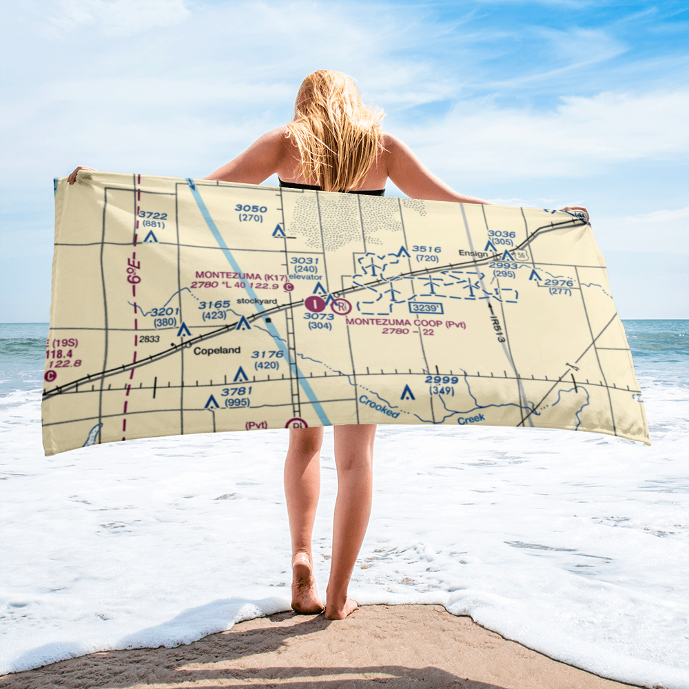 Montezuma Coop Airport (67KS) VFR Sectional Towel 