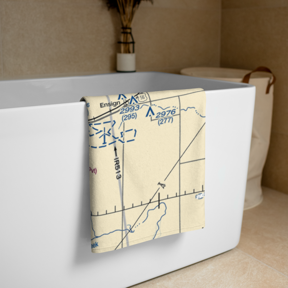 Montezuma Coop Airport (67KS) VFR Sectional Towel 