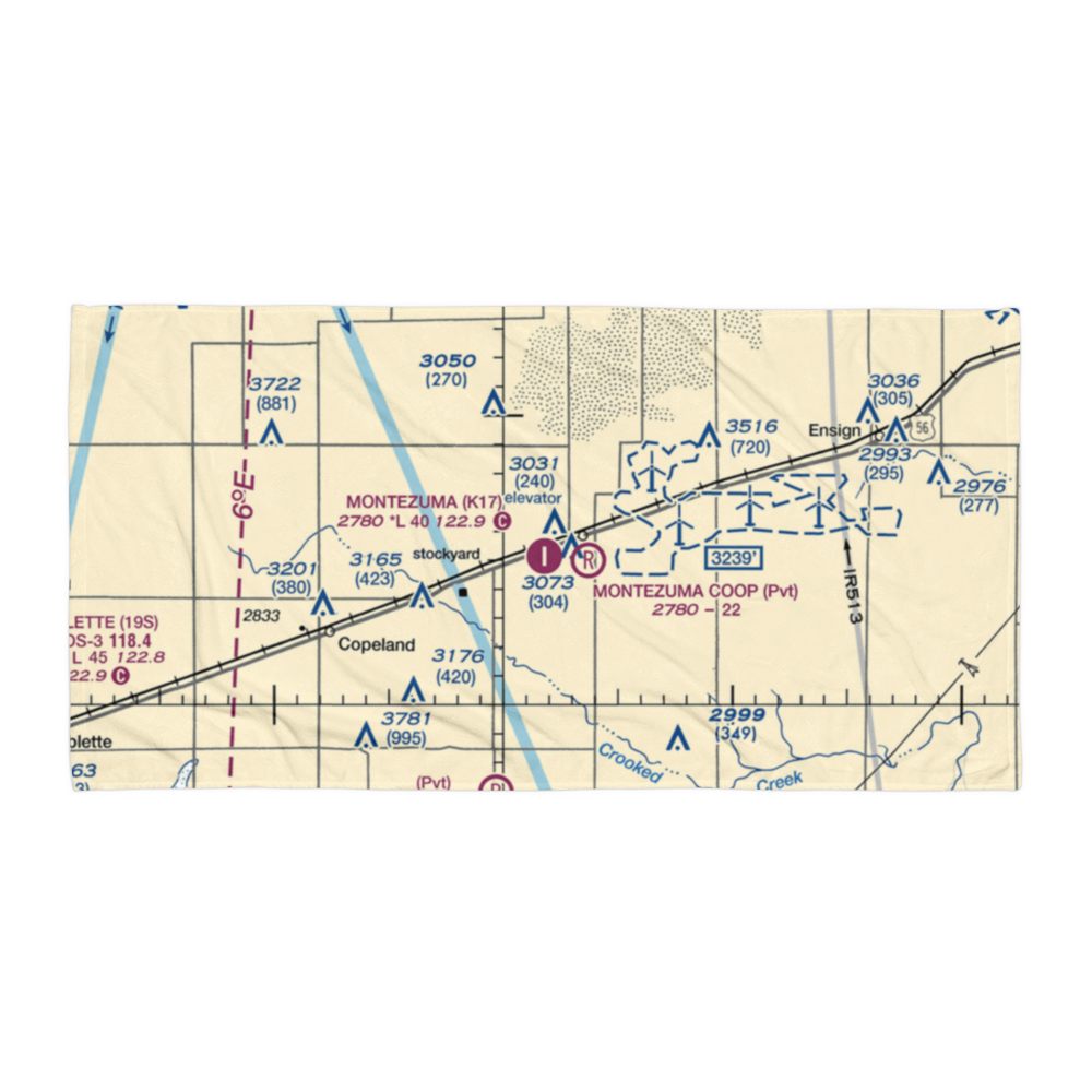 Montezuma Municipal Airport (K17) VFR Sectional Towel 