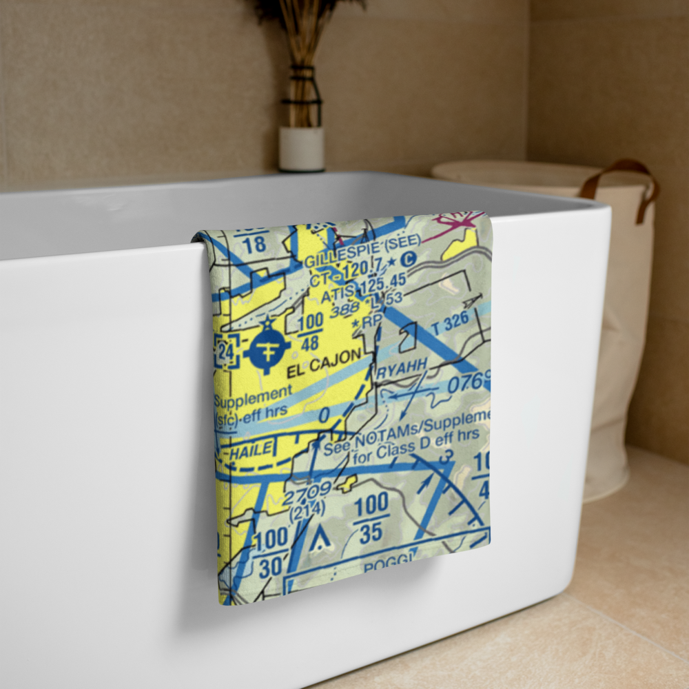 Montgomery-Gibbs Executive Airport (MYF) VFR Sectional Towel 