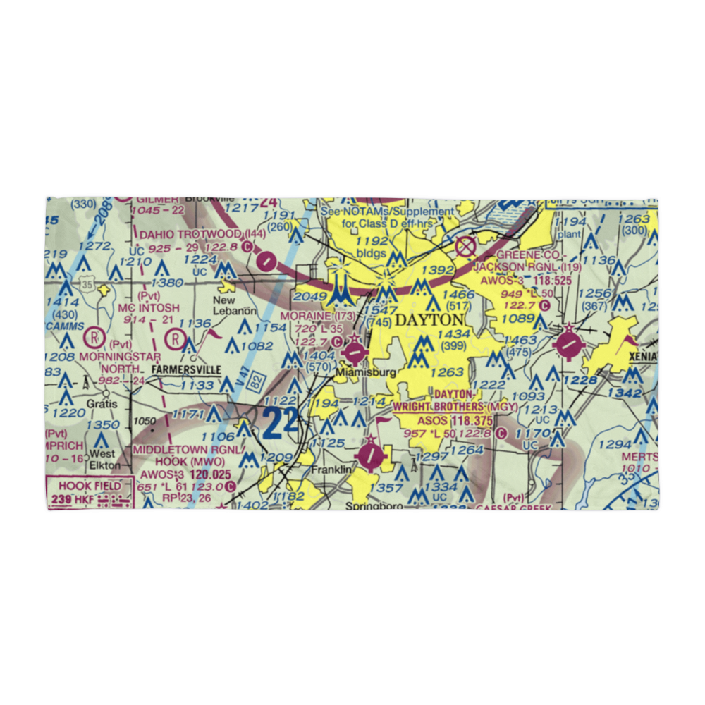 Moraine Air Park (I73) VFR Sectional Towel 