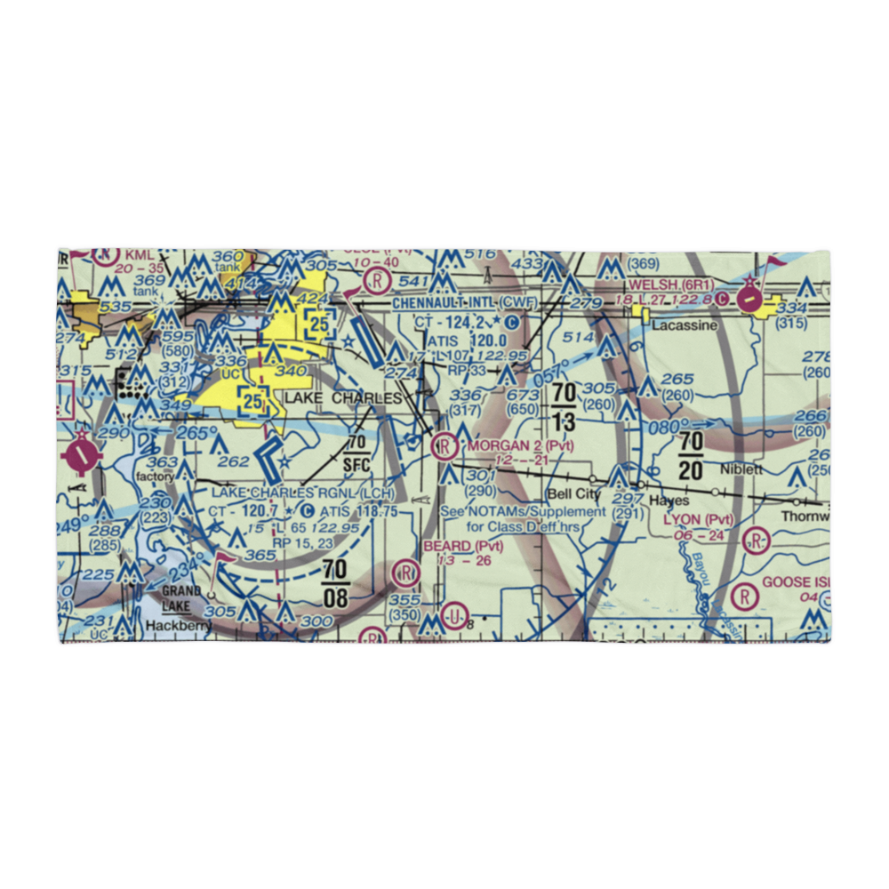 Morgan Crop Service Nr 2 Airport (3LA6) VFR Sectional Towel 