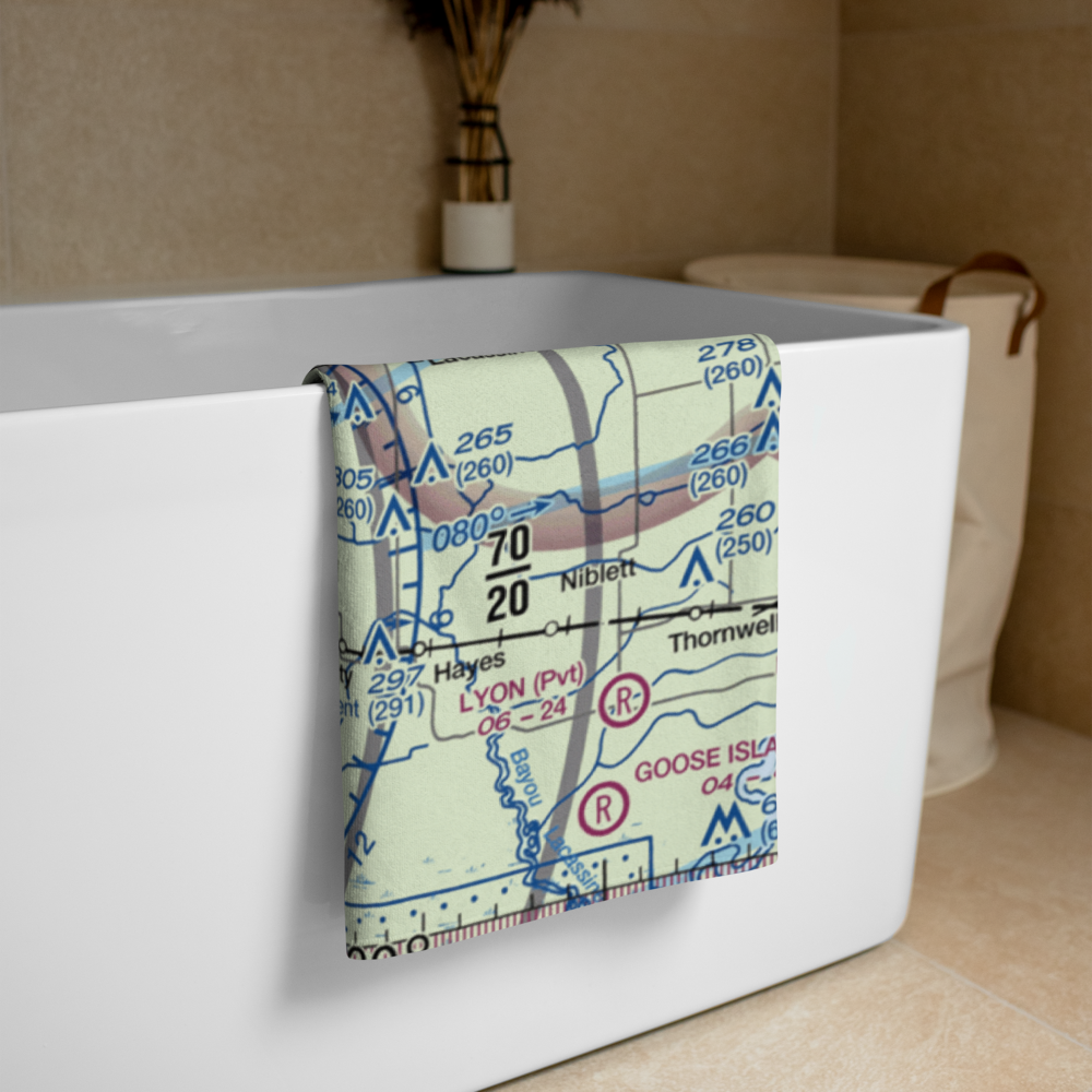 Morgan Crop Service Nr 2 Airport (3LA6) VFR Sectional Towel 