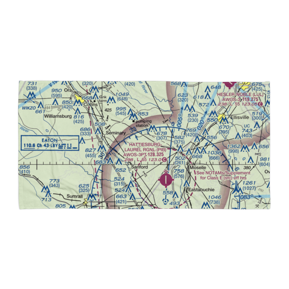 Morgan Field (0MS2) VFR Sectional Towel 