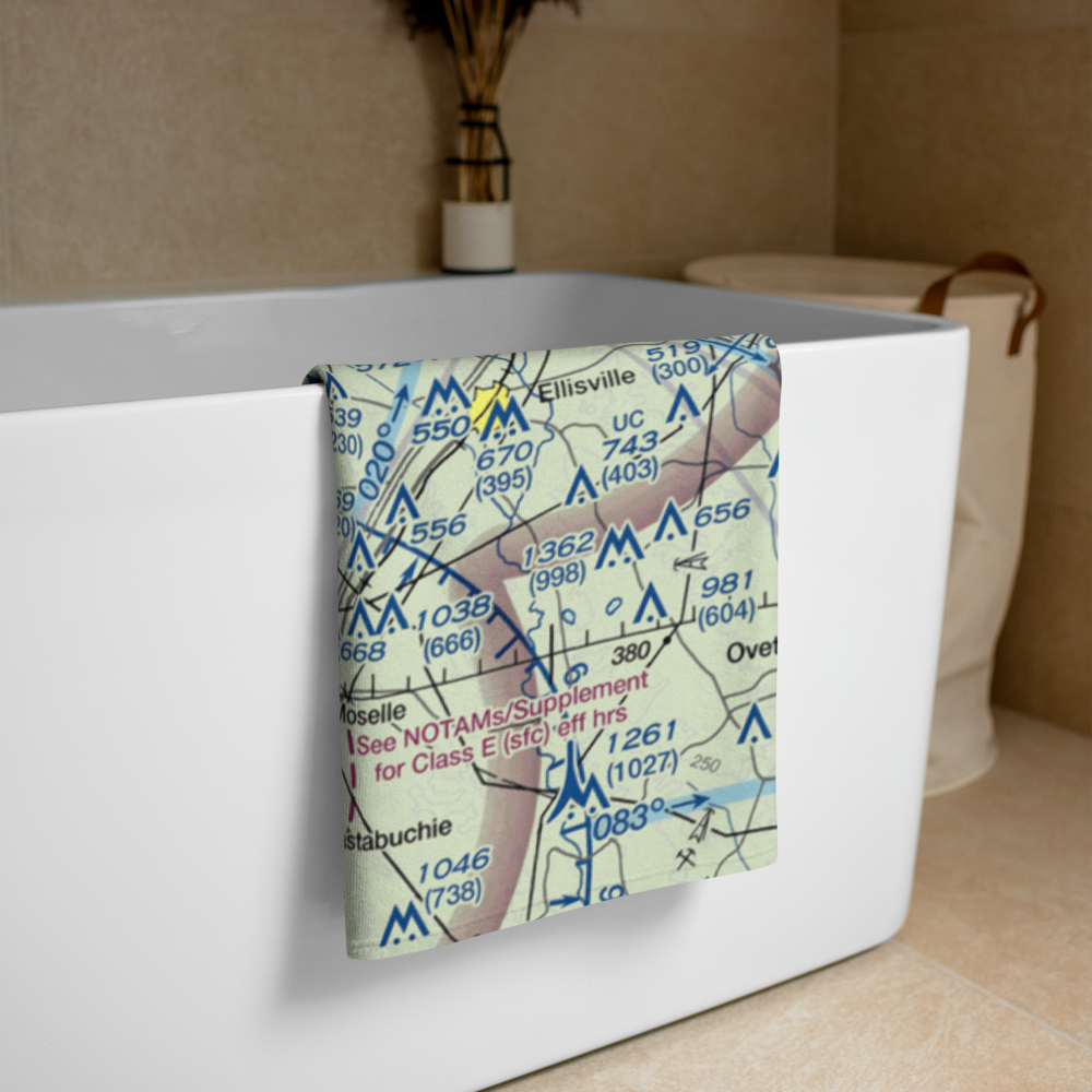 Morgan Field (0MS2) VFR Sectional Towel 