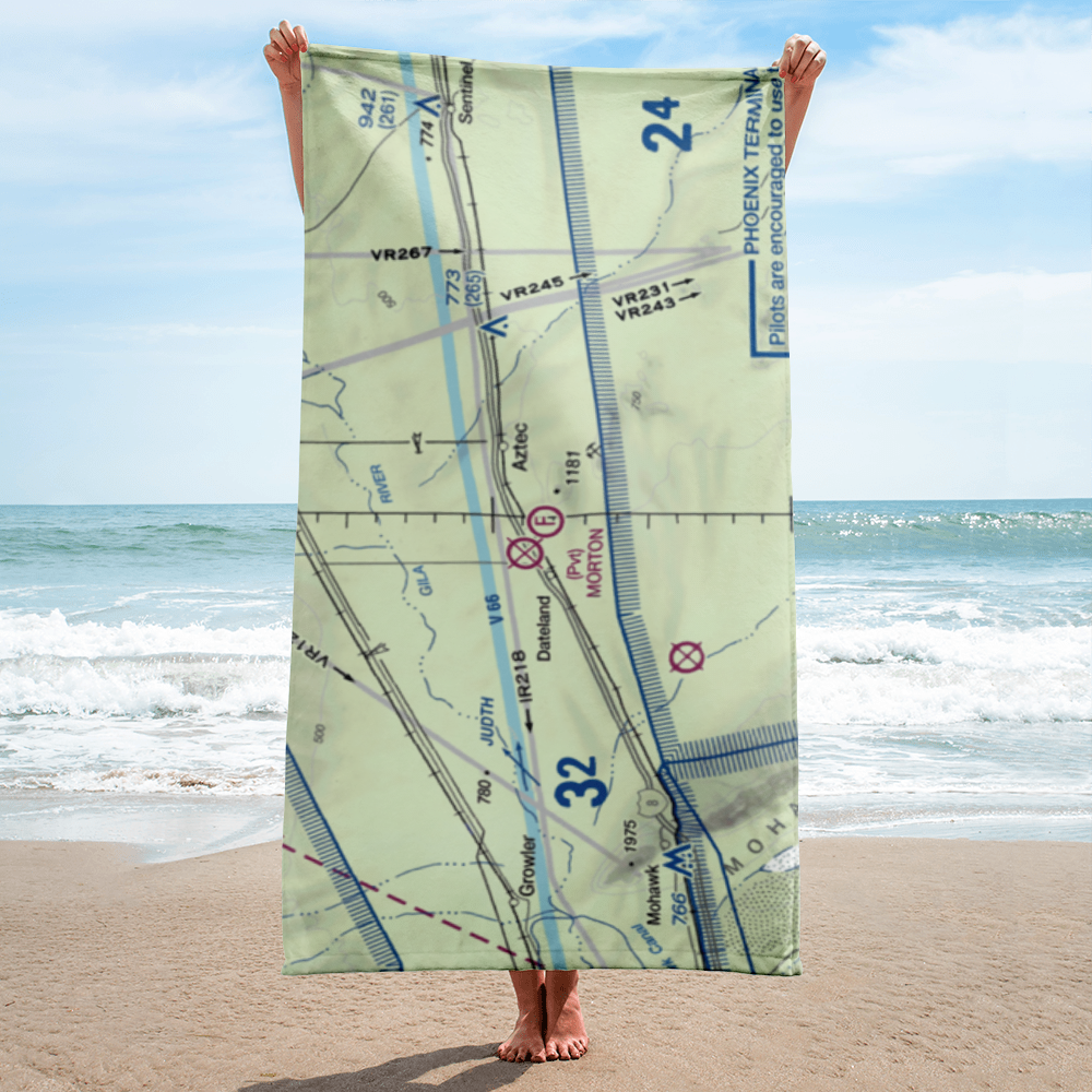 Morton Field Ultralight Flightpark (AZ00) VFR Sectional Towel 