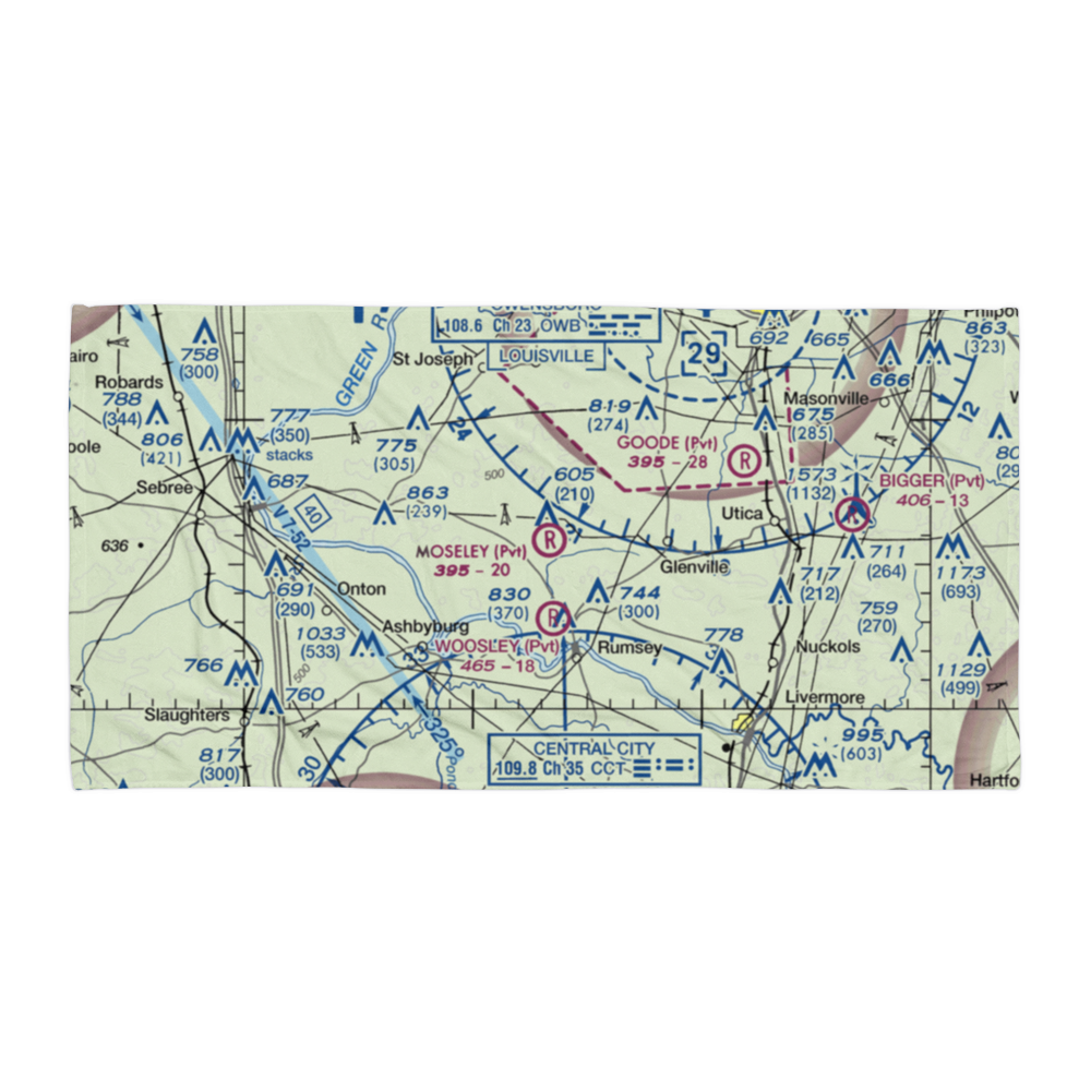 Moseley Field (4KY4) VFR Sectional Towel 