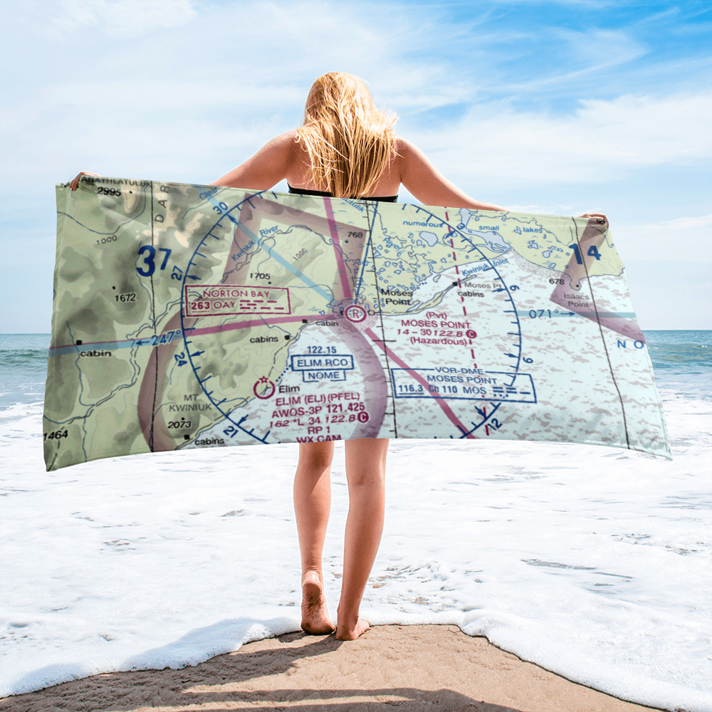 Moses Point Airport (MOS) VFR Sectional Towel 