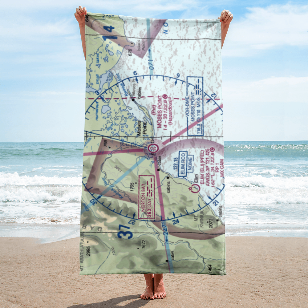 Moses Point Airport (MOS) VFR Sectional Towel 