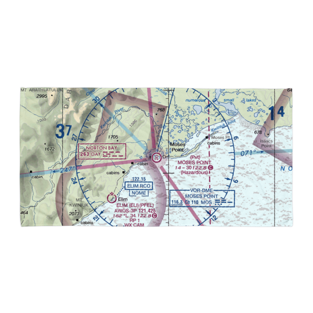 Moses Point Airport (MOS) VFR Sectional Towel 