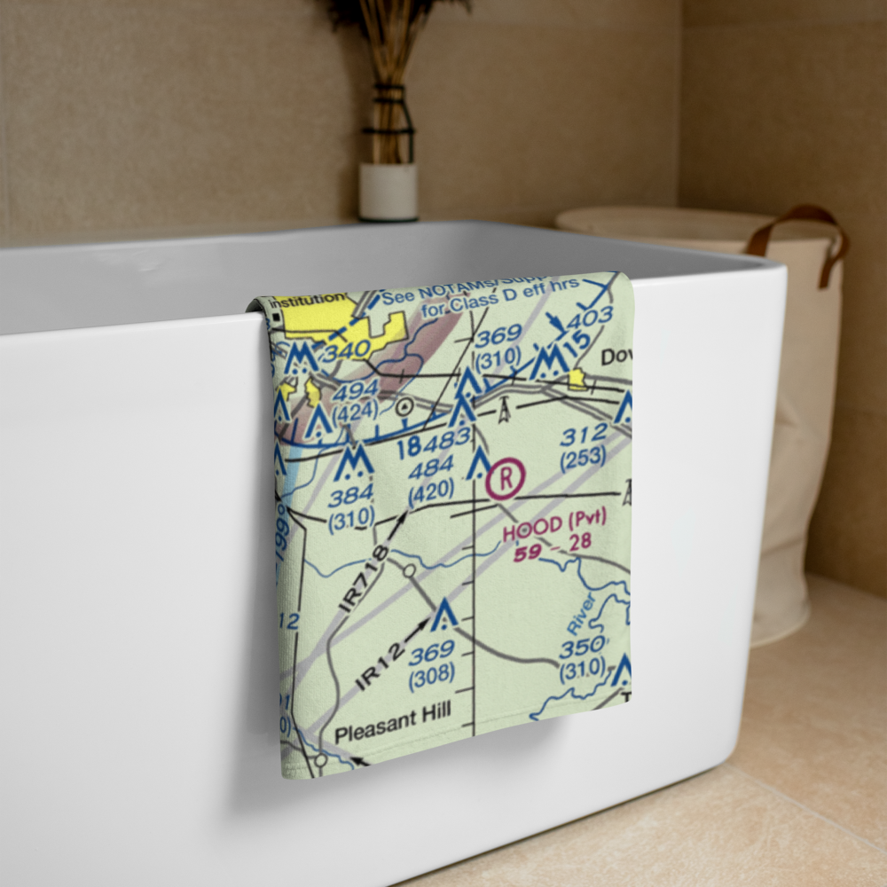 Moss Hill Airport (6NC9) VFR Sectional Towel 