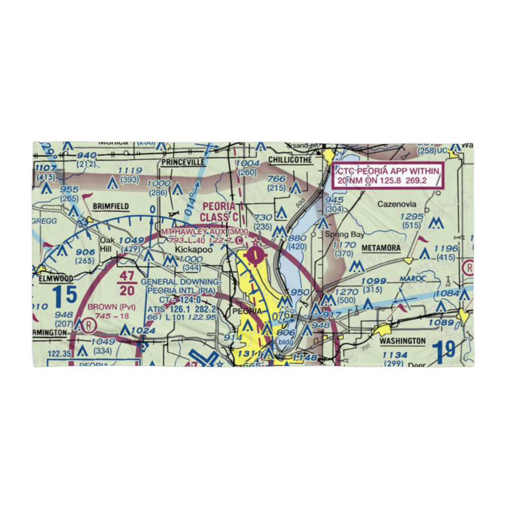 Mount Hawley Auxiliary Airport (3MY) VFR Sectional Towel 