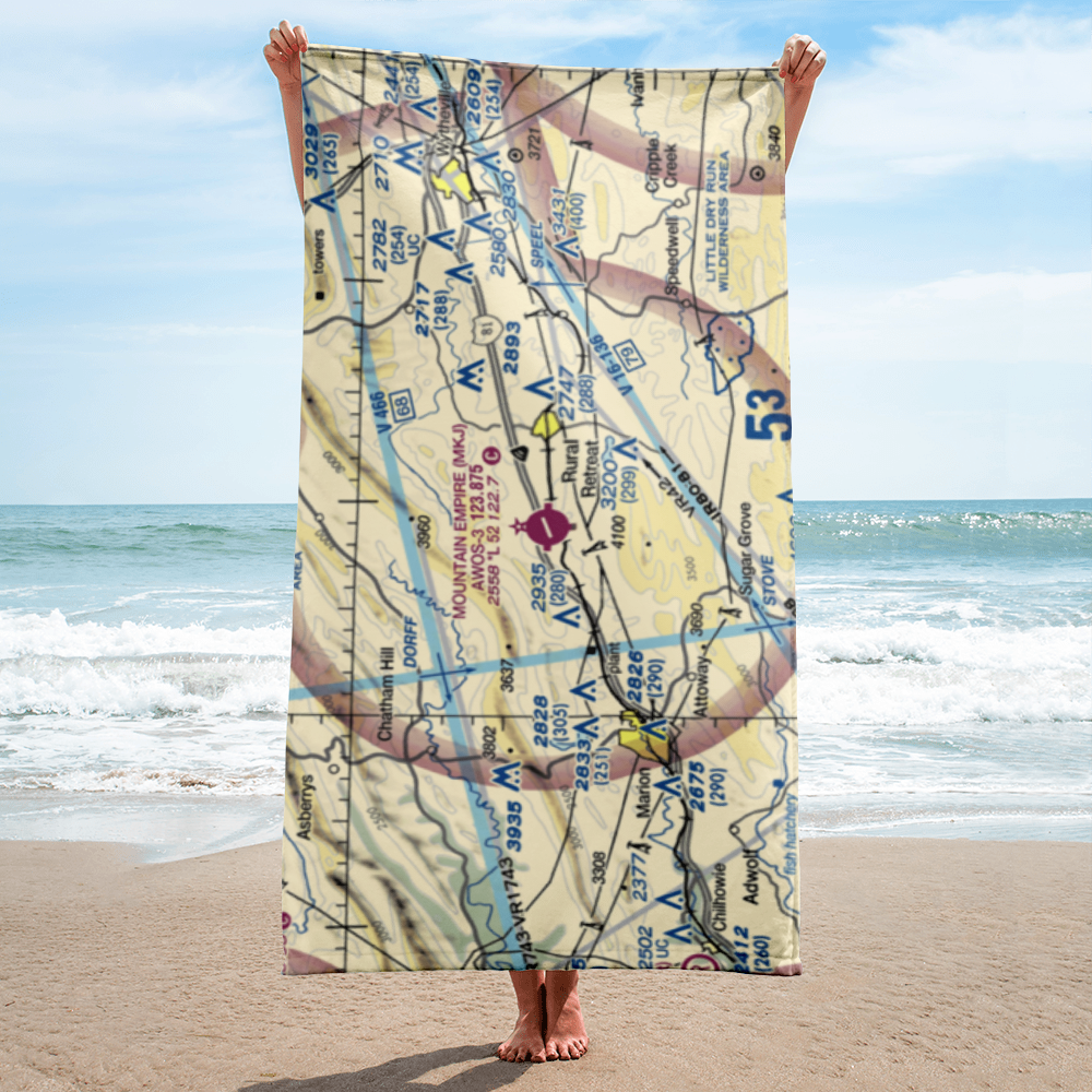 Mountain Empire Airport (MKJ) VFR Sectional Towel 