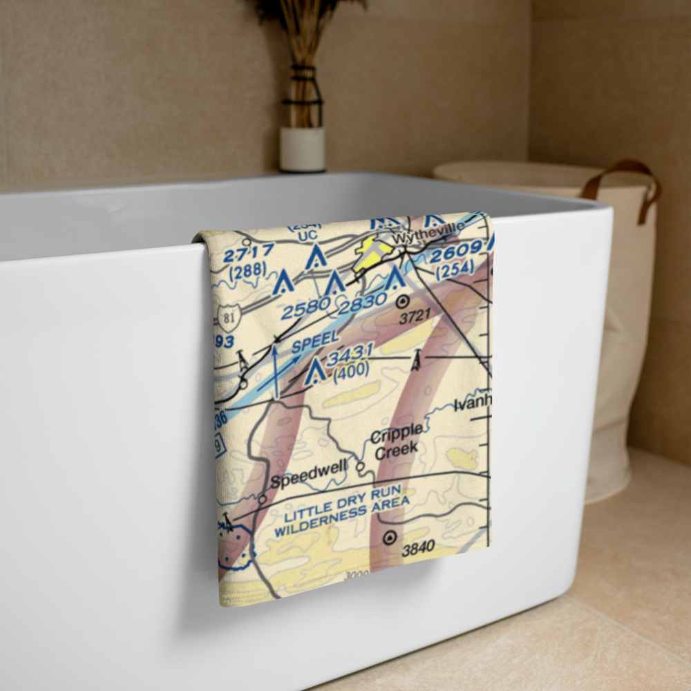 Mountain Empire Airport (MKJ) VFR Sectional Towel 