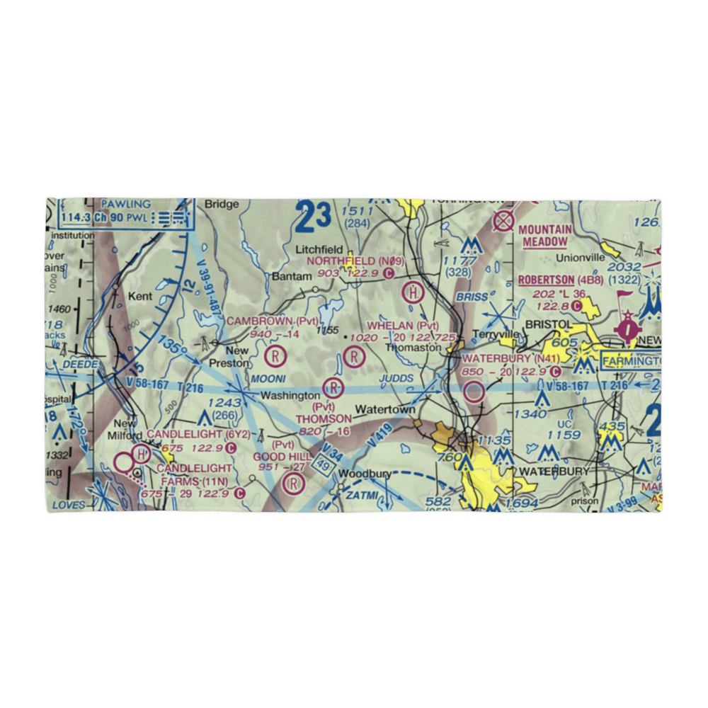 Murphy's Landing Balloonport (CT30) VFR Sectional Towel 