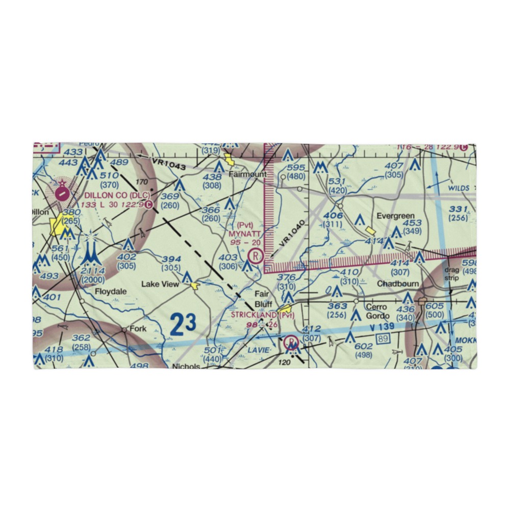 Mynatt Field (53NC) VFR Sectional Towel 