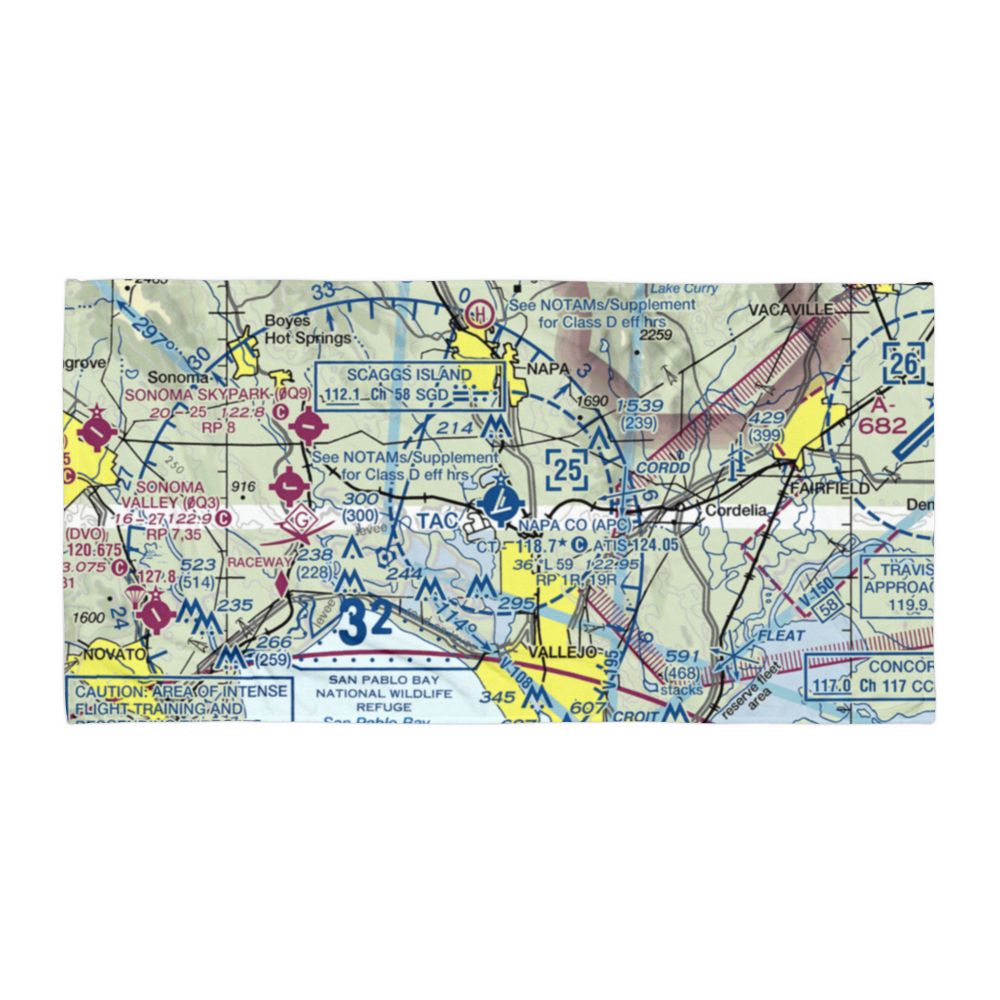 Napa County Airport (APC) VFR Sectional Towel 