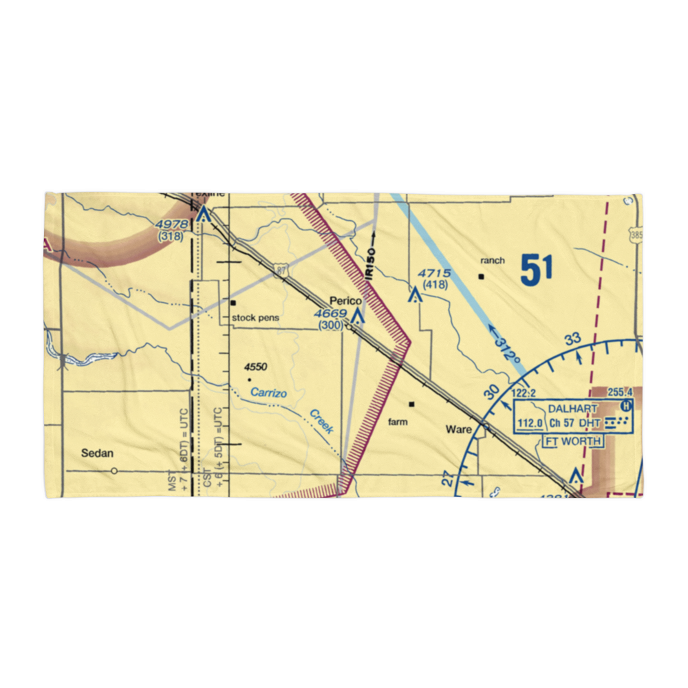 Nebtex Land Co. Airport (TA13) VFR Sectional Towel 