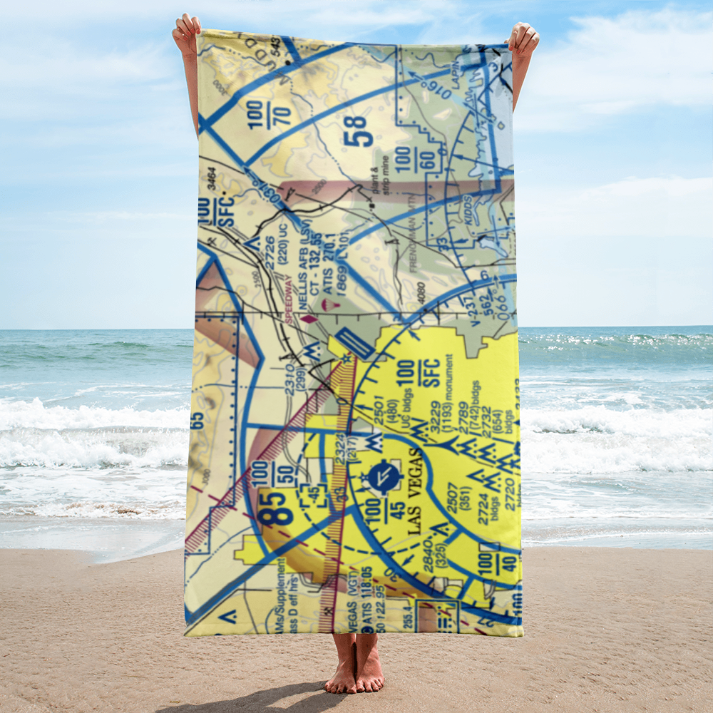 Nellis Air Force Base (LSV) VFR Sectional Towel 