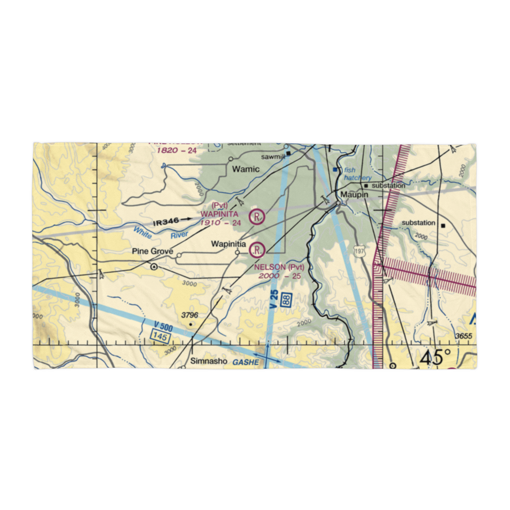 Nelson Ranch Airport (19OR) VFR Sectional Towel 