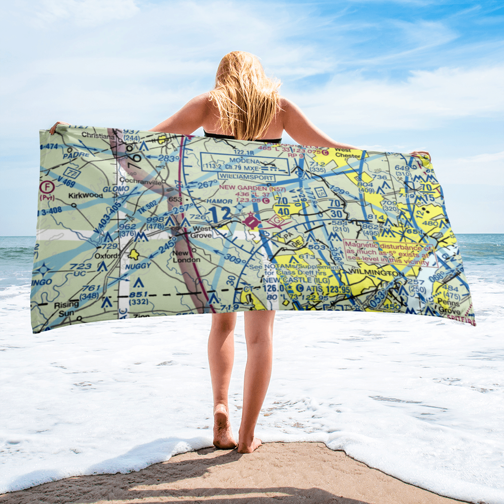 New Garden Airport (N57) VFR Sectional Towel 