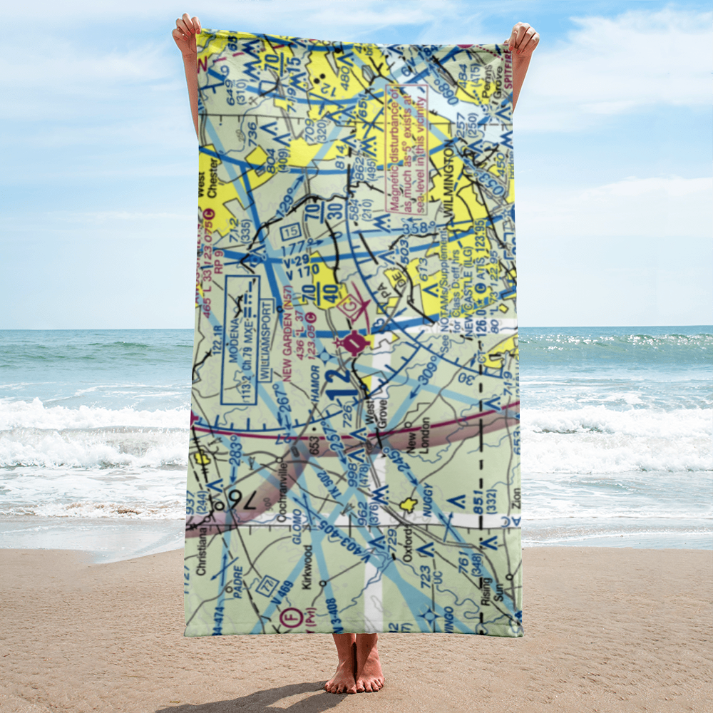 New Garden Airport (N57) VFR Sectional Towel 