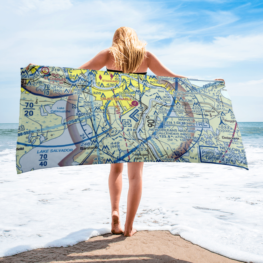 New Orleans NAS JRB/Alvin Callender Field (NBG) VFR Sectional Towel 