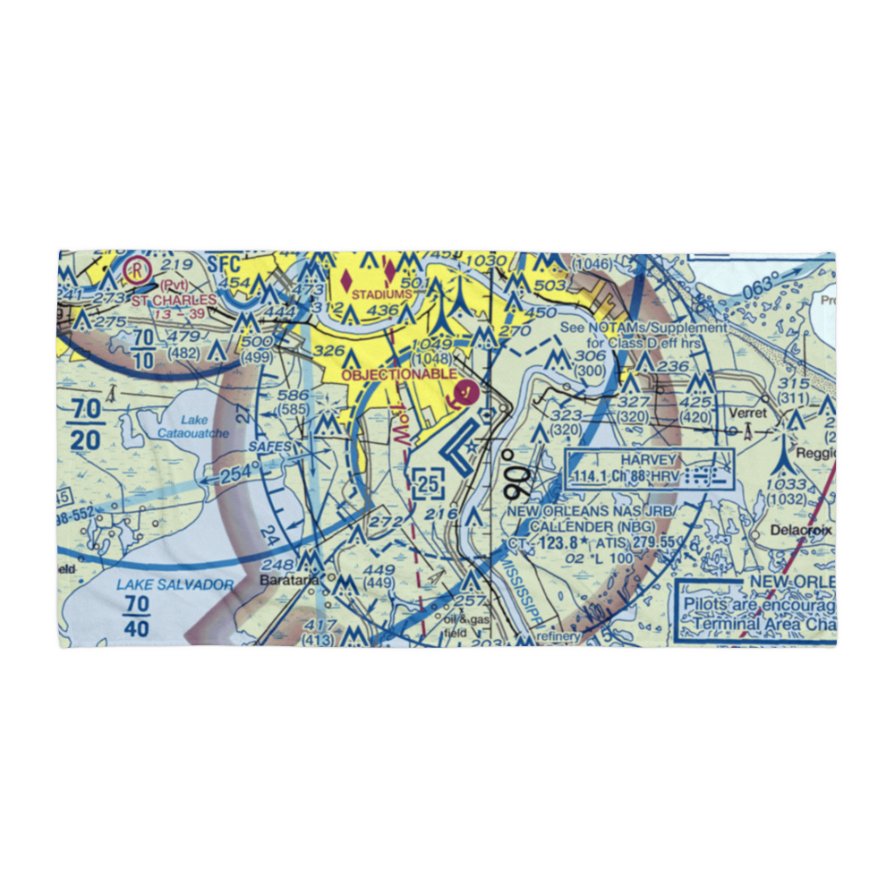 New Orleans NAS JRB/Alvin Callender Field (NBG) VFR Sectional Towel 