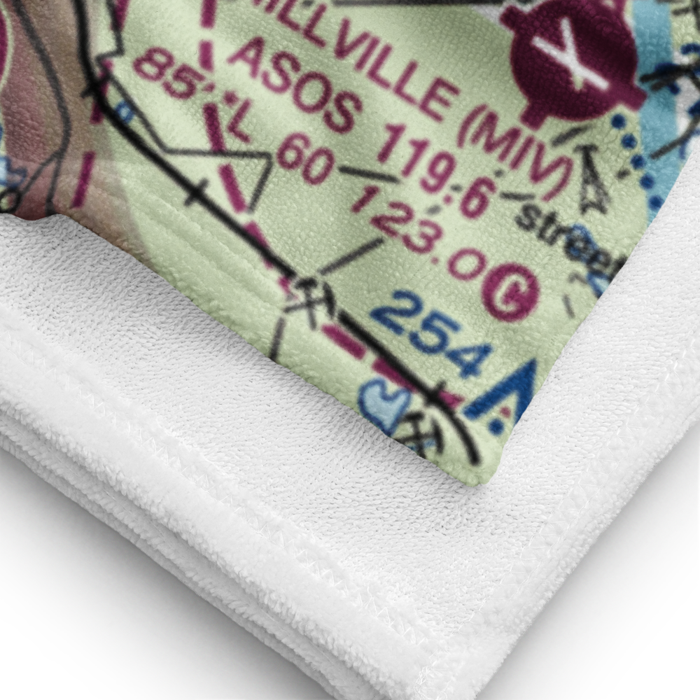 Newport Meadows Seaplane Base (NJ07) VFR Sectional Towel 