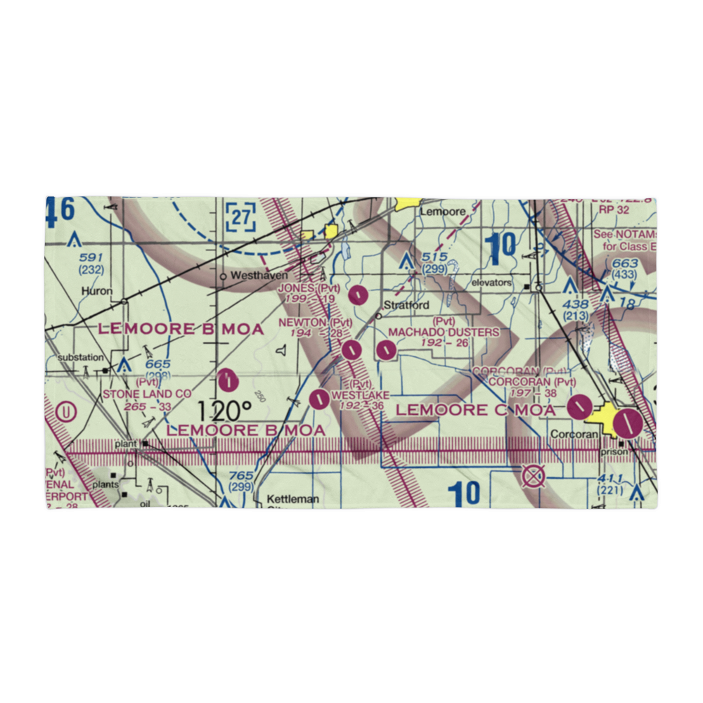 Newton Field (12CL) VFR Sectional Towel 