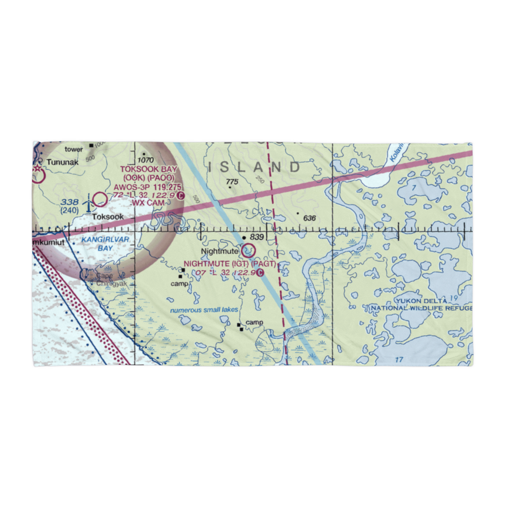 Nightmute Airport (IGT) VFR Sectional Towel 