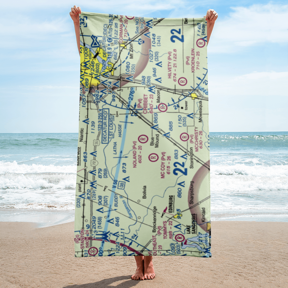 Noland RLA Restricted Landing Area (3IS3) VFR Sectional Towel 