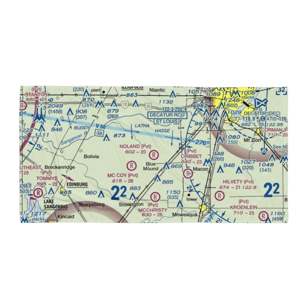 Noland RLA Restricted Landing Area (3IS3) VFR Sectional Towel 