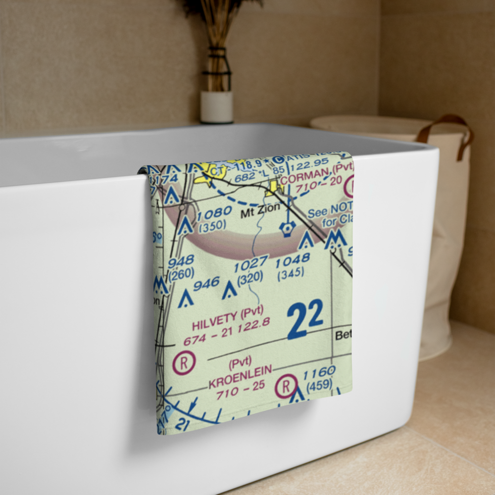 Noland RLA Restricted Landing Area (3IS3) VFR Sectional Towel 