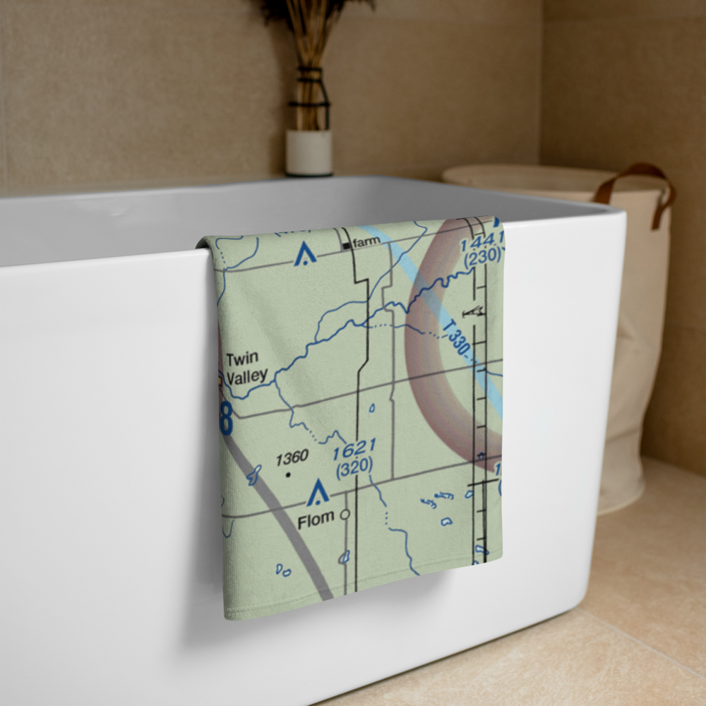 Norman County/Ada/Twin Valley Airport (D00) VFR Sectional Towel 