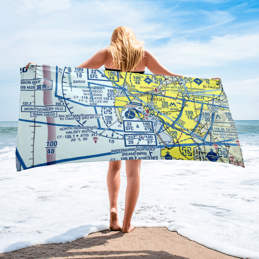 North Island Naval Air Station-Halsey Field (NZY) VFR Sectional Towel 