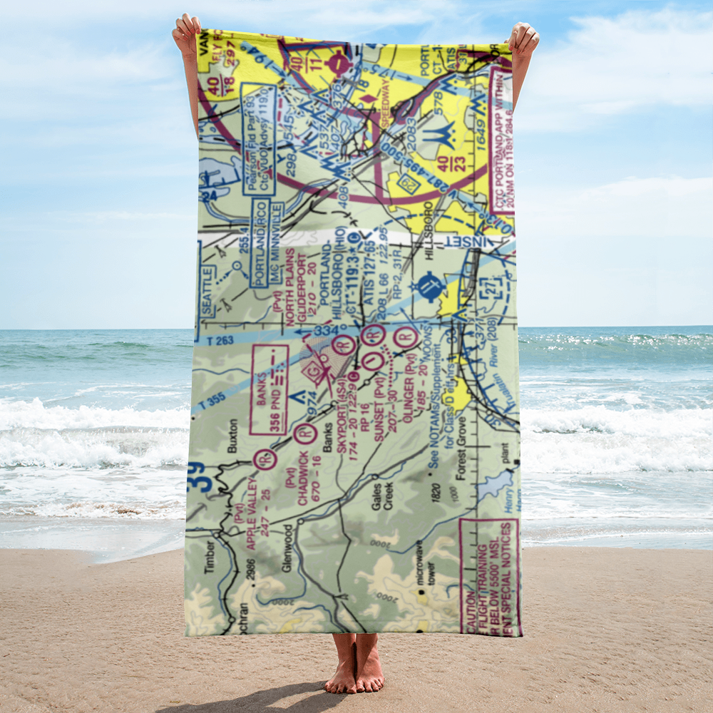 North Plains Gliderport (1OR4) VFR Sectional Towel 