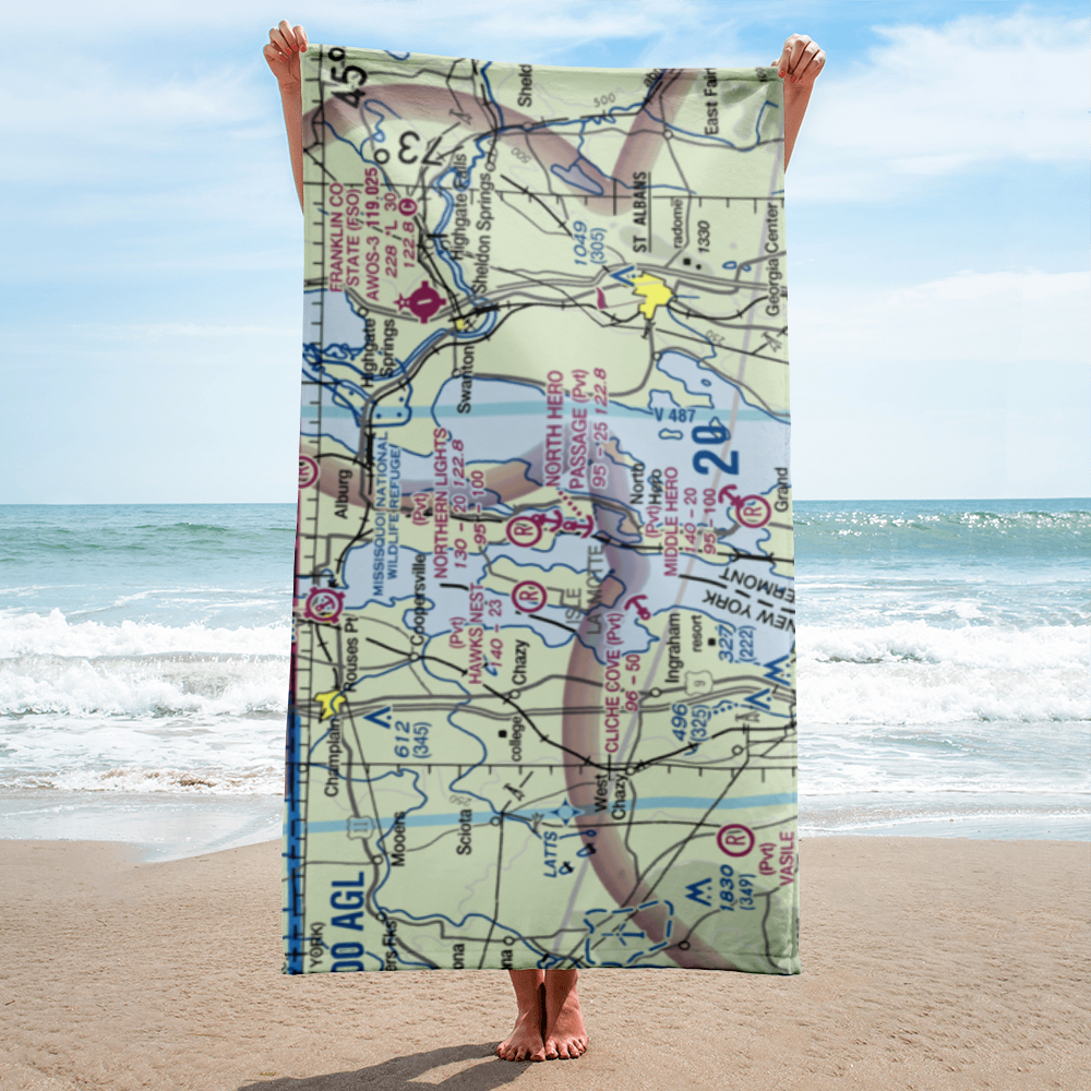 Northern Lights Airport (VT46) VFR Sectional Towel 