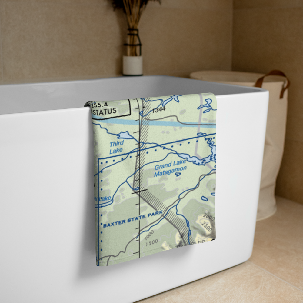 Nugent Chamberlain Lake Seaplane Base (39B) VFR Sectional Towel 