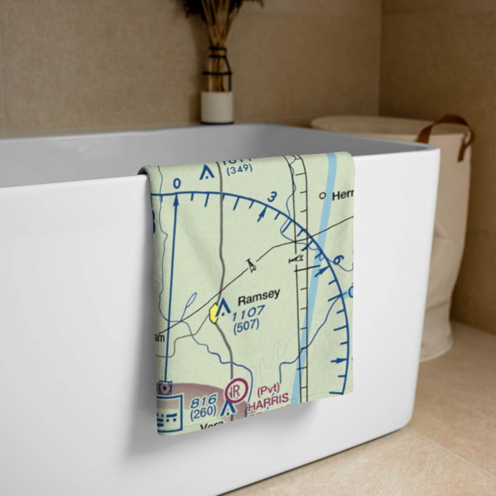 O K Flying Club Inc Airport (28IS) VFR Sectional Towel 