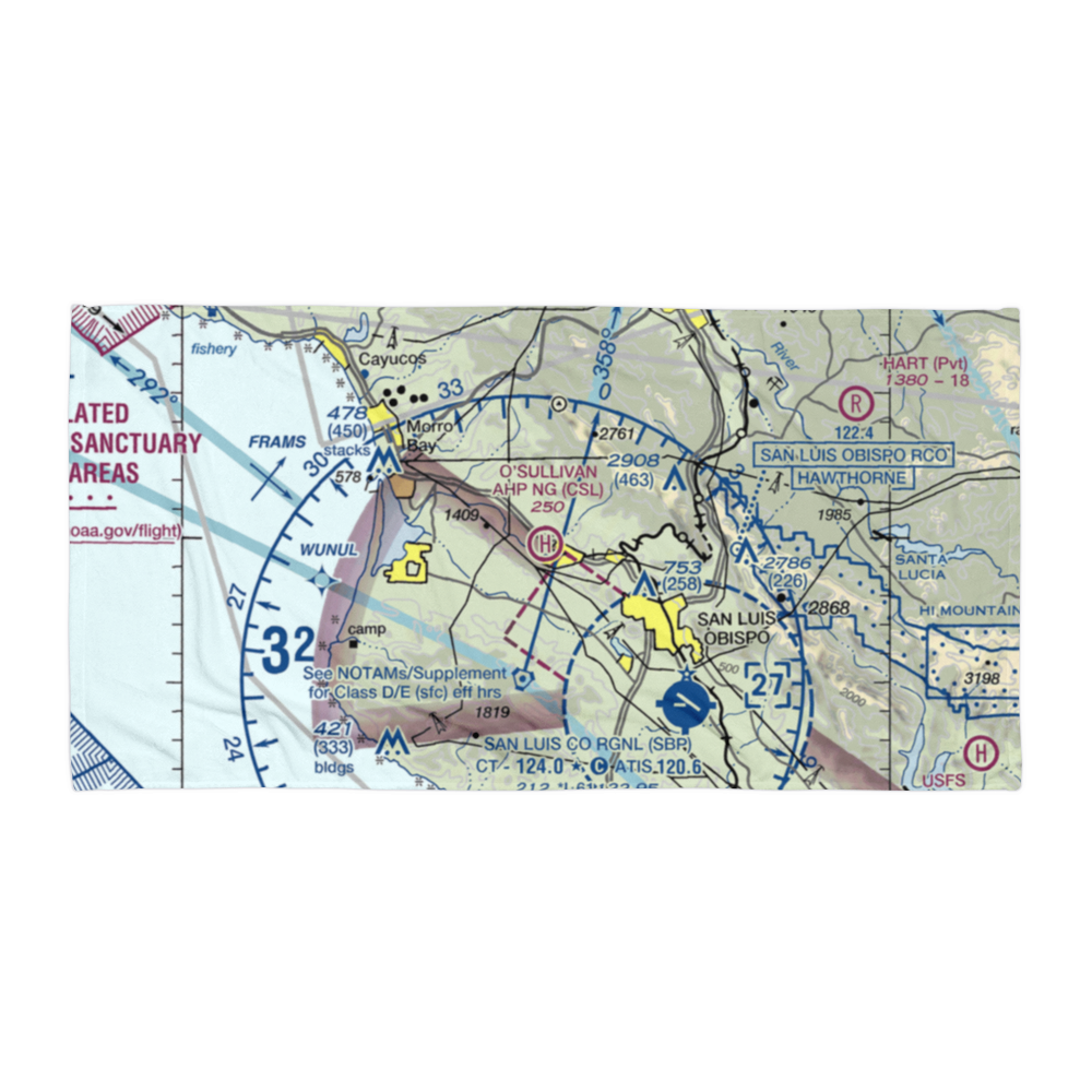 O'Sullivan Army Heliport (CSL) VFR Sectional Towel 