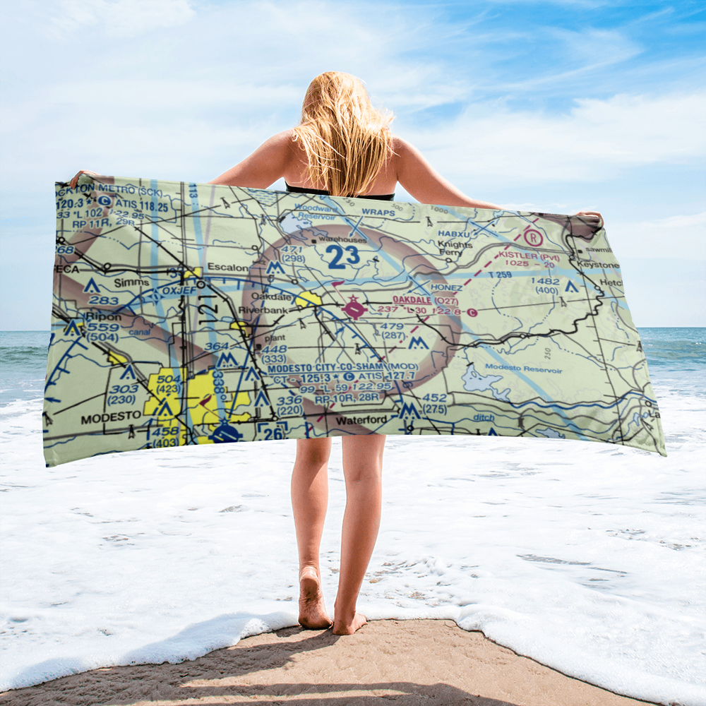 Oakdale Airport (O27) VFR Sectional Towel 
