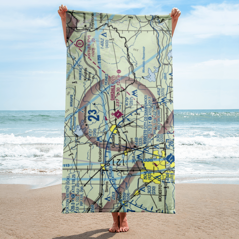 Oakdale Airport (O27) VFR Sectional Towel 