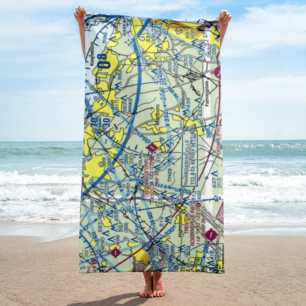 Old Bridge Airport (3N6) VFR Sectional Towel 