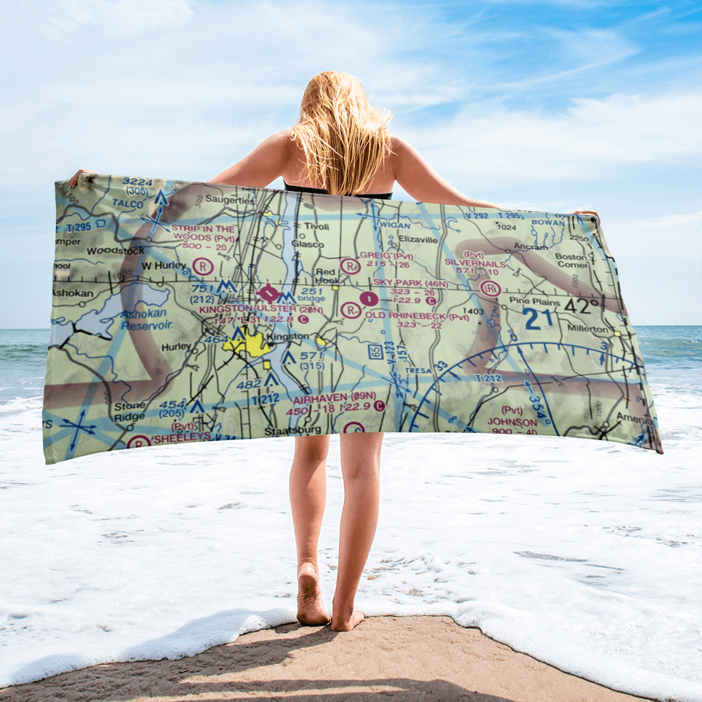 Old Rhinebeck Airport (NY94) VFR Sectional Towel 