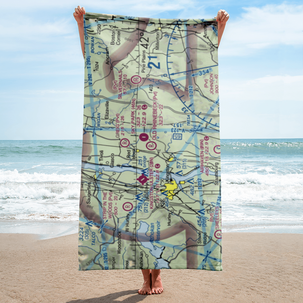 Old Rhinebeck Airport (NY94) VFR Sectional Towel 